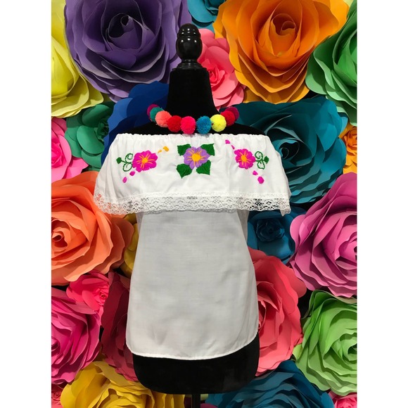 Mexican blouse only handmade and embroidered - Picture 1 of 6